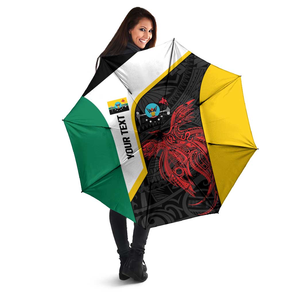 Personalised PNG Hela Province Umbrella Bird of Paradise Tattoo Flag Motif - Polynesian Pride
