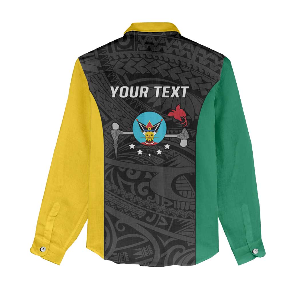 Personalised PNG Hela Province Women Casual Shirt Bird of Paradise Tattoo Flag Motif - Polynesian Pride