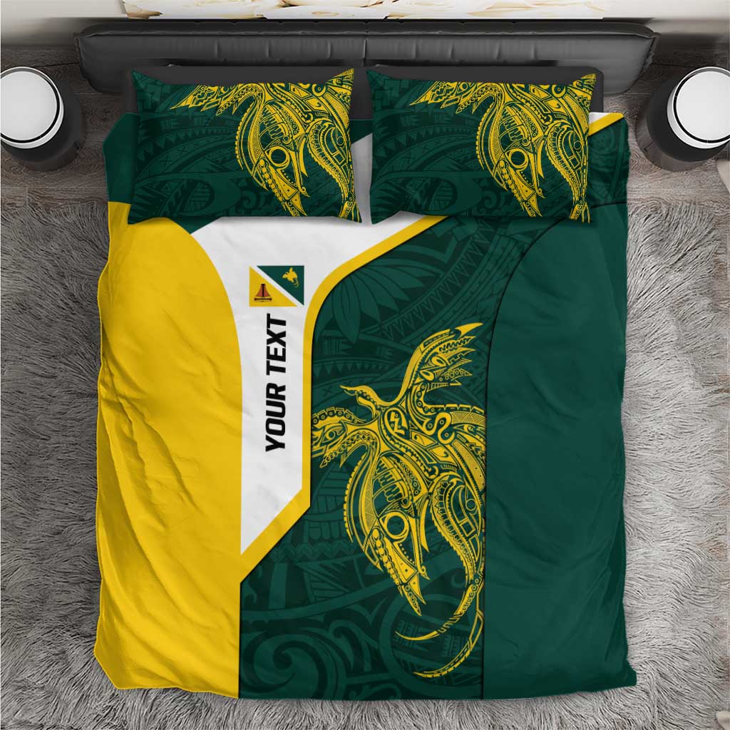 Personalised PNG Jiwaka Province Bedding Set Bird of Paradise Tattoo Flag Motif - Polynesian Pride