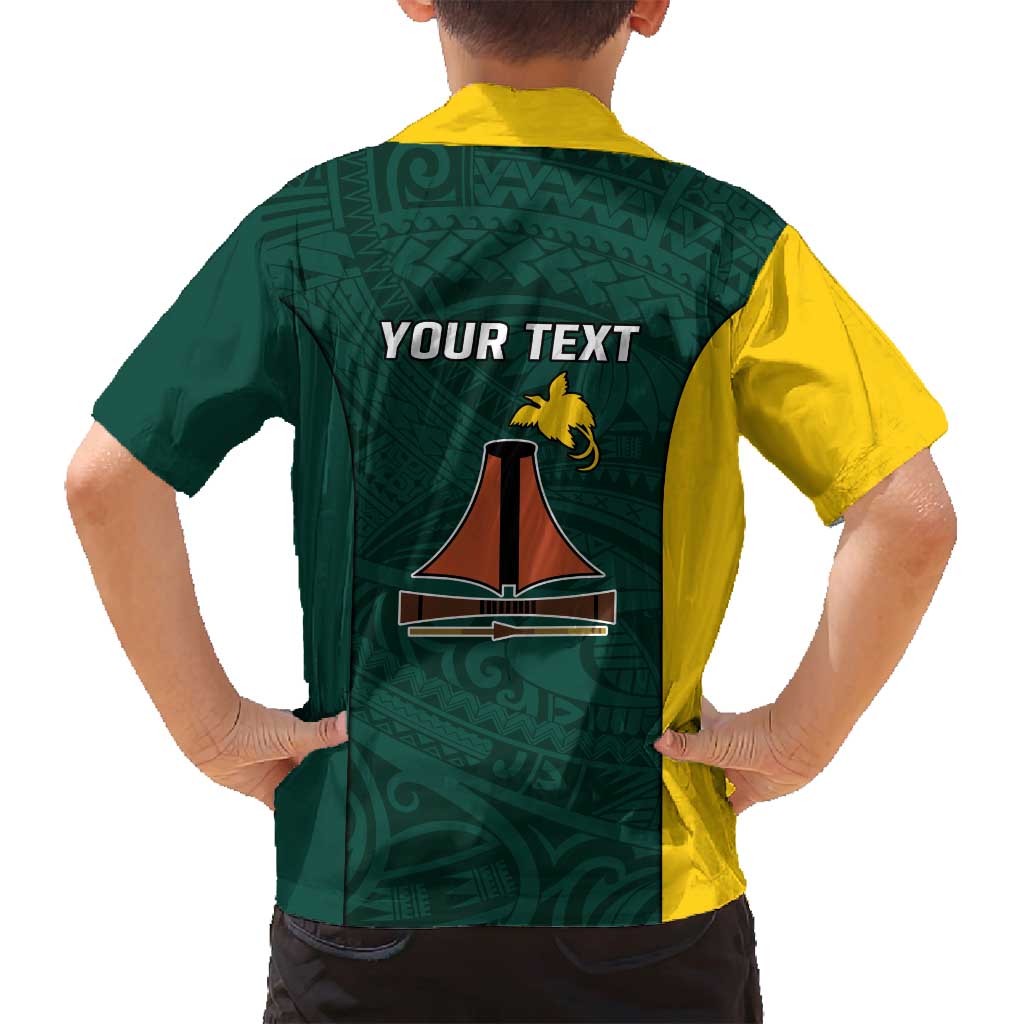 Personalised PNG Jiwaka Province Family Matching Summer Maxi Dress and Hawaiian Shirt Bird of Paradise Tattoo Flag Motif LT9 - Polynesian Pride