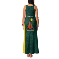Personalised PNG Jiwaka Province Family Matching Tank Maxi Dress and Hawaiian Shirt Bird of Paradise Tattoo Flag Motif LT9 - Polynesian Pride