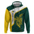 Personalised PNG Jiwaka Province Hoodie Bird of Paradise Tattoo Flag Motif - Polynesian Pride
