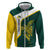 Personalised PNG Jiwaka Province Hoodie Bird of Paradise Tattoo Flag Motif - Polynesian Pride