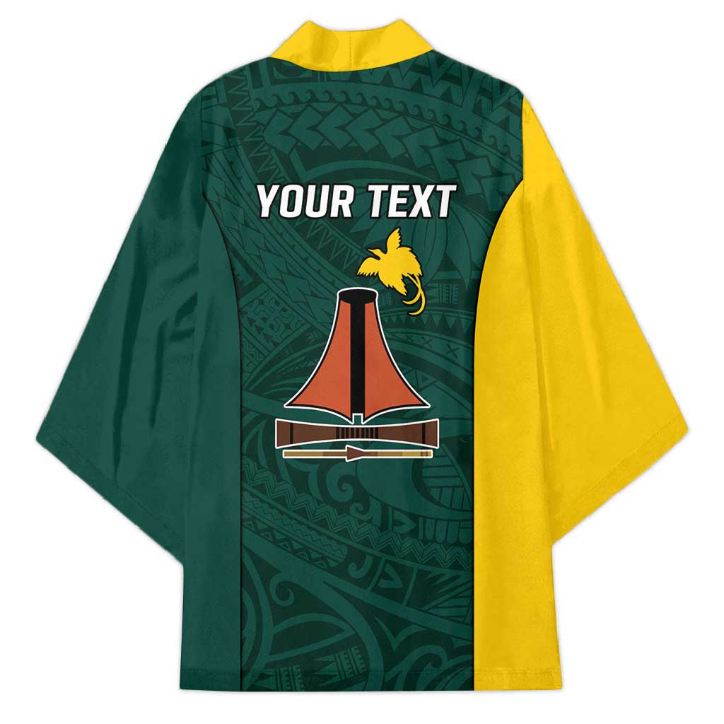 Personalised PNG Jiwaka Province Kimono Bird of Paradise Tattoo Flag Motif - Polynesian Pride