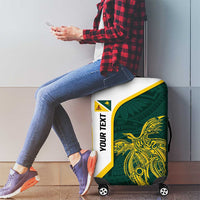 Personalised PNG Jiwaka Province Luggage Cover Bird of Paradise Tattoo Flag Motif - Polynesian Pride