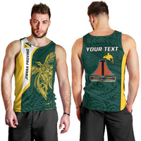 Personalised PNG Jiwaka Province Men Tank Top Bird of Paradise Tattoo Flag Motif - Polynesian Pride