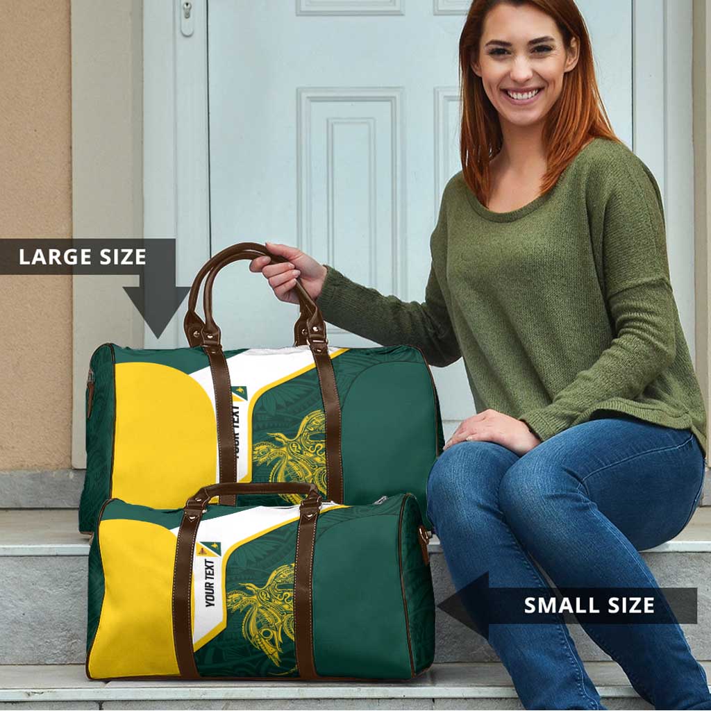 Personalised PNG Jiwaka Province Travel Bag Bird of Paradise Tattoo Flag Motif - Polynesian Pride