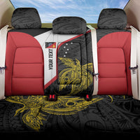 Personalised PNG Sandaun Province Back Car Seat Cover Bird of Paradise Tattoo Flag Motif - Polynesian Pride