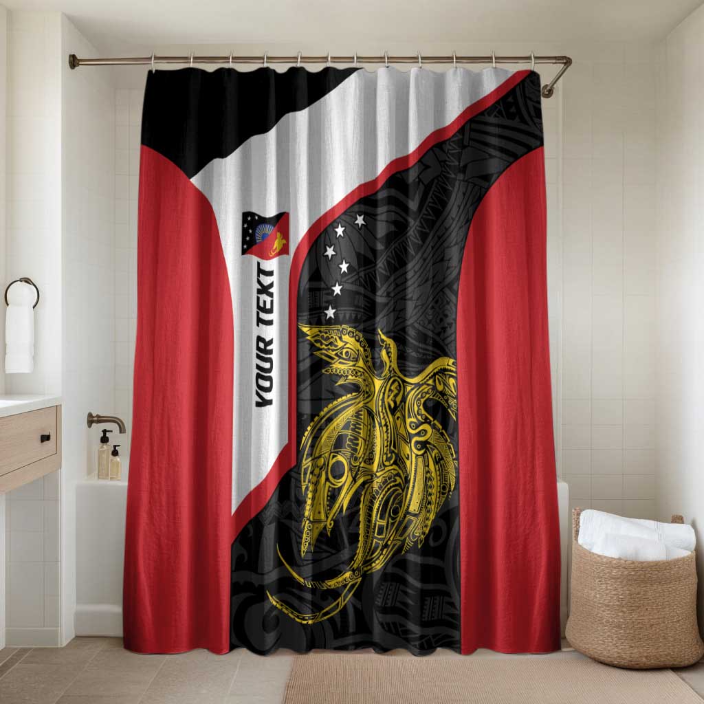 Personalised PNG Sandaun Province Bathroom Set Bird of Paradise Tattoo Flag Motif - Polynesian Pride