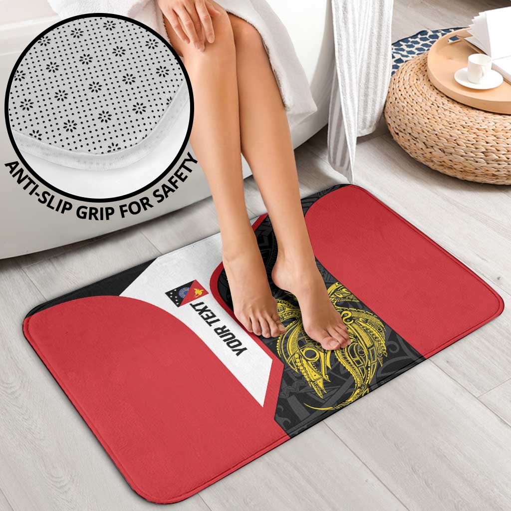 Personalised PNG Sandaun Province Bathroom Set Bird of Paradise Tattoo Flag Motif - Polynesian Pride