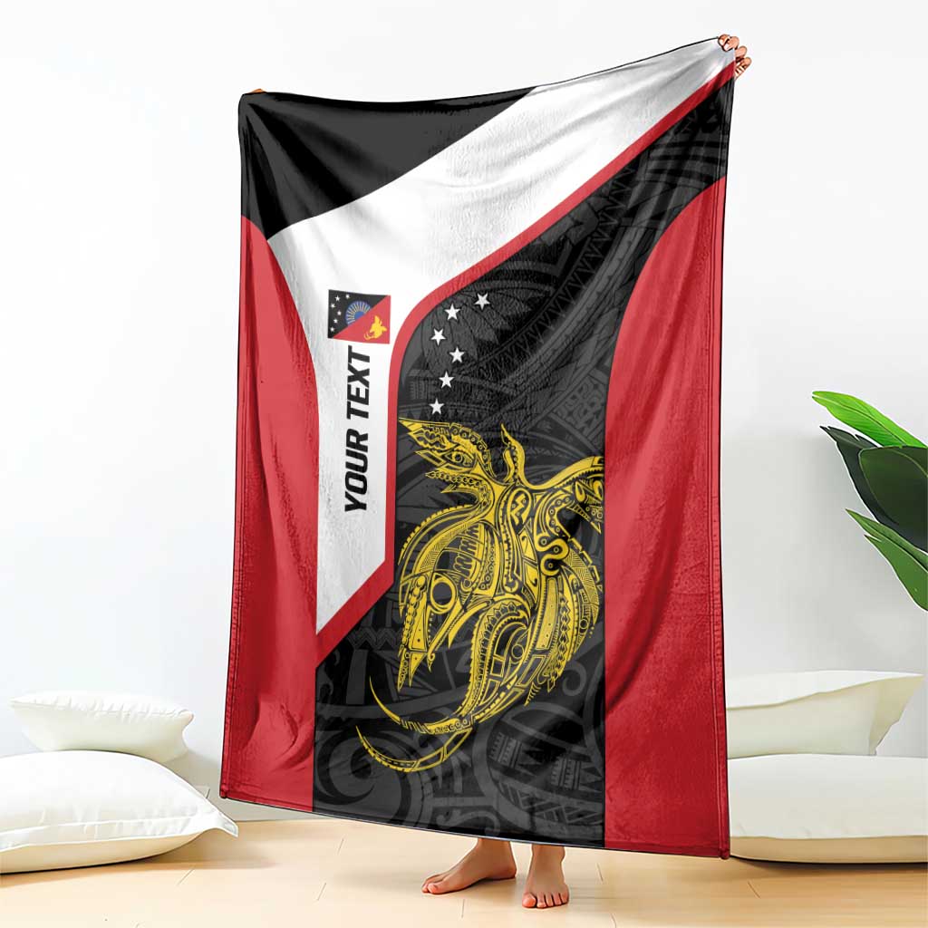 Personalised PNG Sandaun Province Blanket Bird of Paradise Tattoo Flag Motif - Polynesian Pride