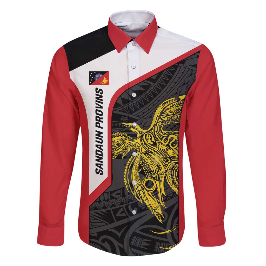 Personalised PNG Sandaun Province Family Matching Short Sleeve Bodycon Dress and Hawaiian Shirt Bird of Paradise Tattoo Flag Motif - Polynesian Pride