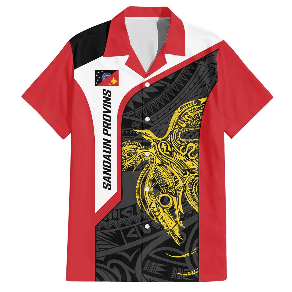 Personalised PNG Sandaun Province Family Matching Summer Maxi Dress and Hawaiian Shirt Bird of Paradise Tattoo Flag Motif - Polynesian Pride