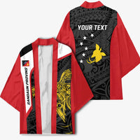 Personalised PNG Sandaun Province Kimono Bird of Paradise Tattoo Flag Motif - Polynesian Pride