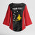 Personalised PNG Sandaun Province Kimono Sleeve Blouse Bird of Paradise Tattoo Flag Motif - Polynesian Pride