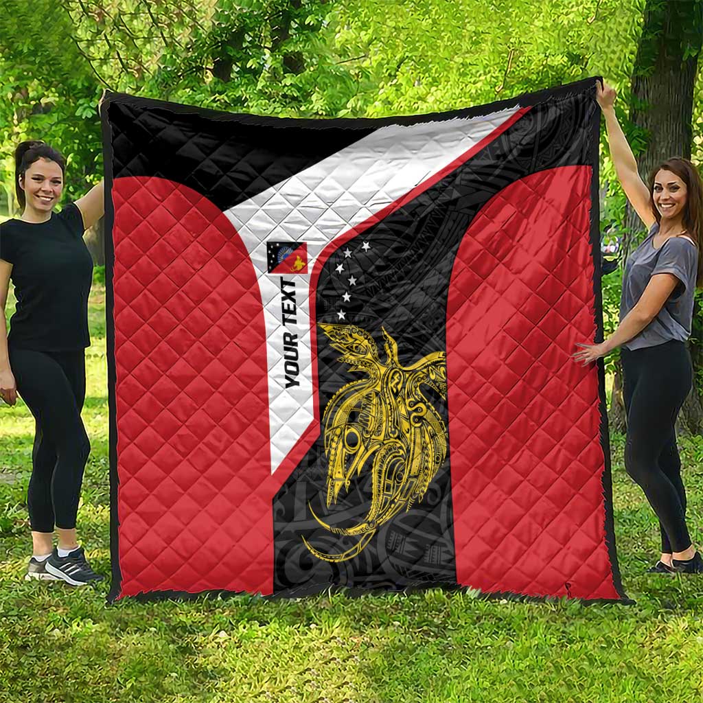 Personalised PNG Sandaun Province Quilt Bird of Paradise Tattoo Flag Motif - Polynesian Pride