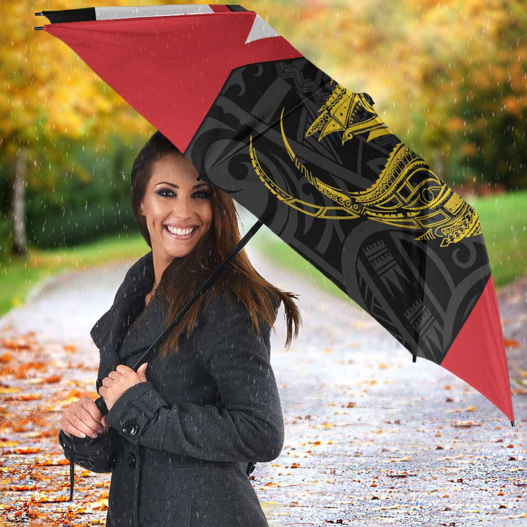 Personalised PNG Sandaun Province Umbrella Bird of Paradise Tattoo Flag Motif - Polynesian Pride