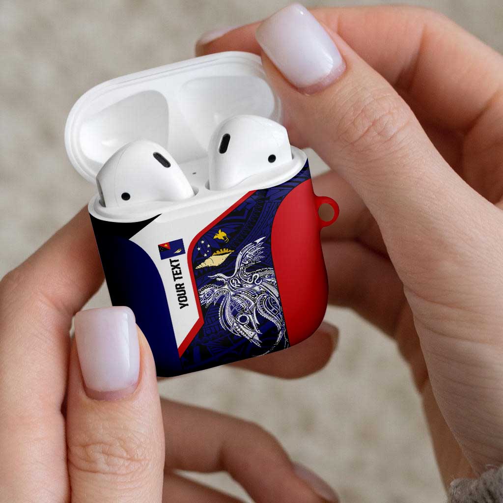 Personalised PNG West New Britain Province AirPods Case Bird of Paradise Tattoo Flag Motif - Polynesian Pride
