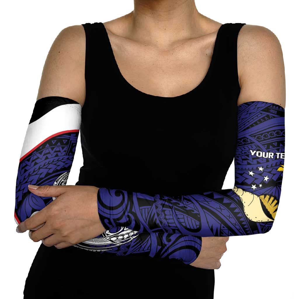 Personalised PNG West New Britain Province Arm Sleeves Bird of Paradise Tattoo Flag Motif - Polynesian Pride