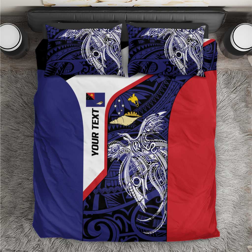 Personalised PNG West New Britain Province Bedding Set Bird of Paradise Tattoo Flag Motif - Polynesian Pride