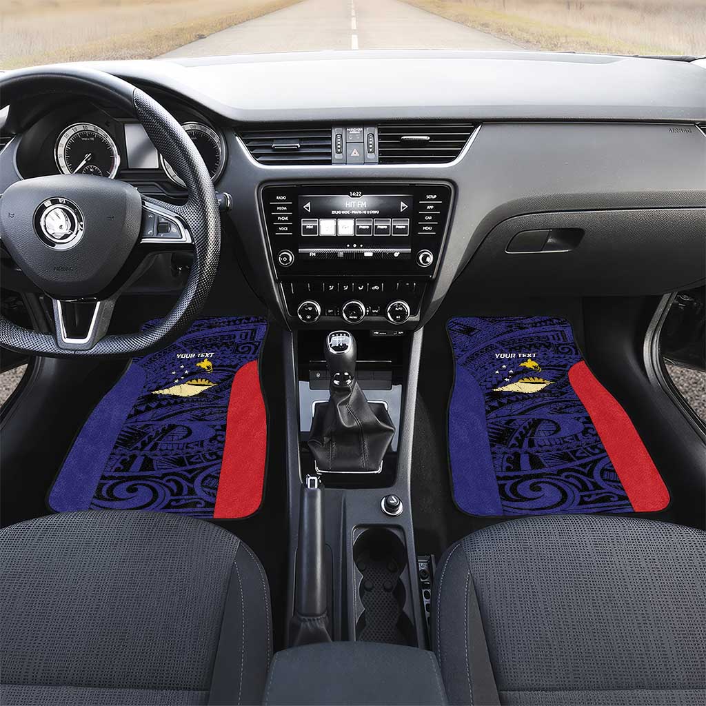 Personalised PNG West New Britain Province Car Mats Bird of Paradise Tattoo Flag Motif - Polynesian Pride