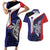 Personalised PNG West New Britain Province Couples Matching Short Sleeve Bodycon Dress and Hawaiian Shirt Bird of Paradise Tattoo Flag Motif - Polynesian Pride
