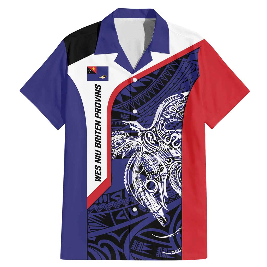 Personalised PNG West New Britain Province Family Matching Mermaid Dress and Hawaiian Shirt Bird of Paradise Tattoo Flag Motif - Polynesian Pride