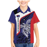 Personalised PNG West New Britain Province Family Matching Mermaid Dress and Hawaiian Shirt Bird of Paradise Tattoo Flag Motif - Polynesian Pride