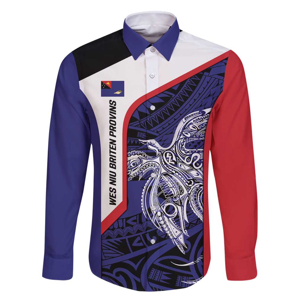 Personalised PNG West New Britain Province Family Matching Puletasi and Hawaiian Shirt Bird of Paradise Tattoo Flag Motif - Polynesian Pride