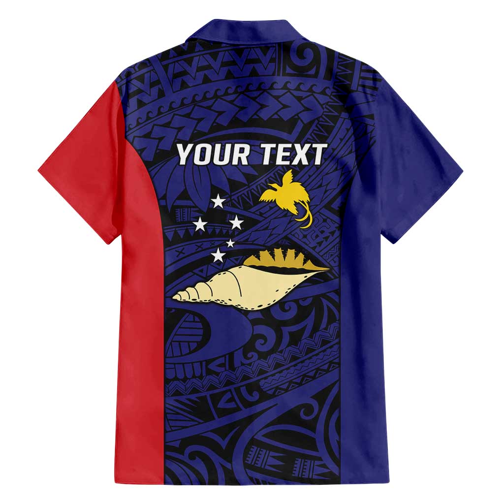 Personalised PNG West New Britain Province Family Matching Short Sleeve Bodycon Dress and Hawaiian Shirt Bird of Paradise Tattoo Flag Motif - Polynesian Pride