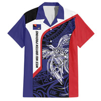 Personalised PNG West New Britain Province Family Matching Summer Maxi Dress and Hawaiian Shirt Bird of Paradise Tattoo Flag Motif - Polynesian Pride