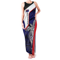 Personalised PNG West New Britain Province Family Matching Tank Maxi Dress and Hawaiian Shirt Bird of Paradise Tattoo Flag Motif - Polynesian Pride