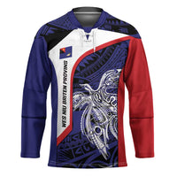 Personalised PNG West New Britain Province Hockey Jersey Bird of Paradise Tattoo Flag Motif - Polynesian Pride