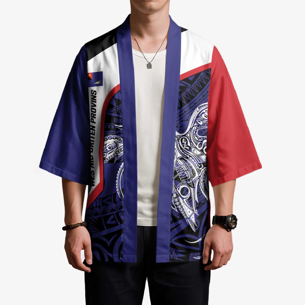 Personalised PNG West New Britain Province Kimono Bird of Paradise Tattoo Flag Motif - Polynesian Pride