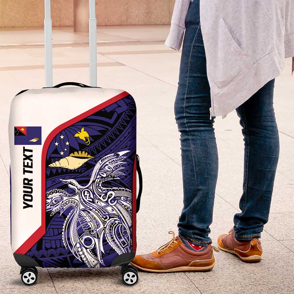 Personalised PNG West New Britain Province Luggage Cover Bird of Paradise Tattoo Flag Motif - Polynesian Pride