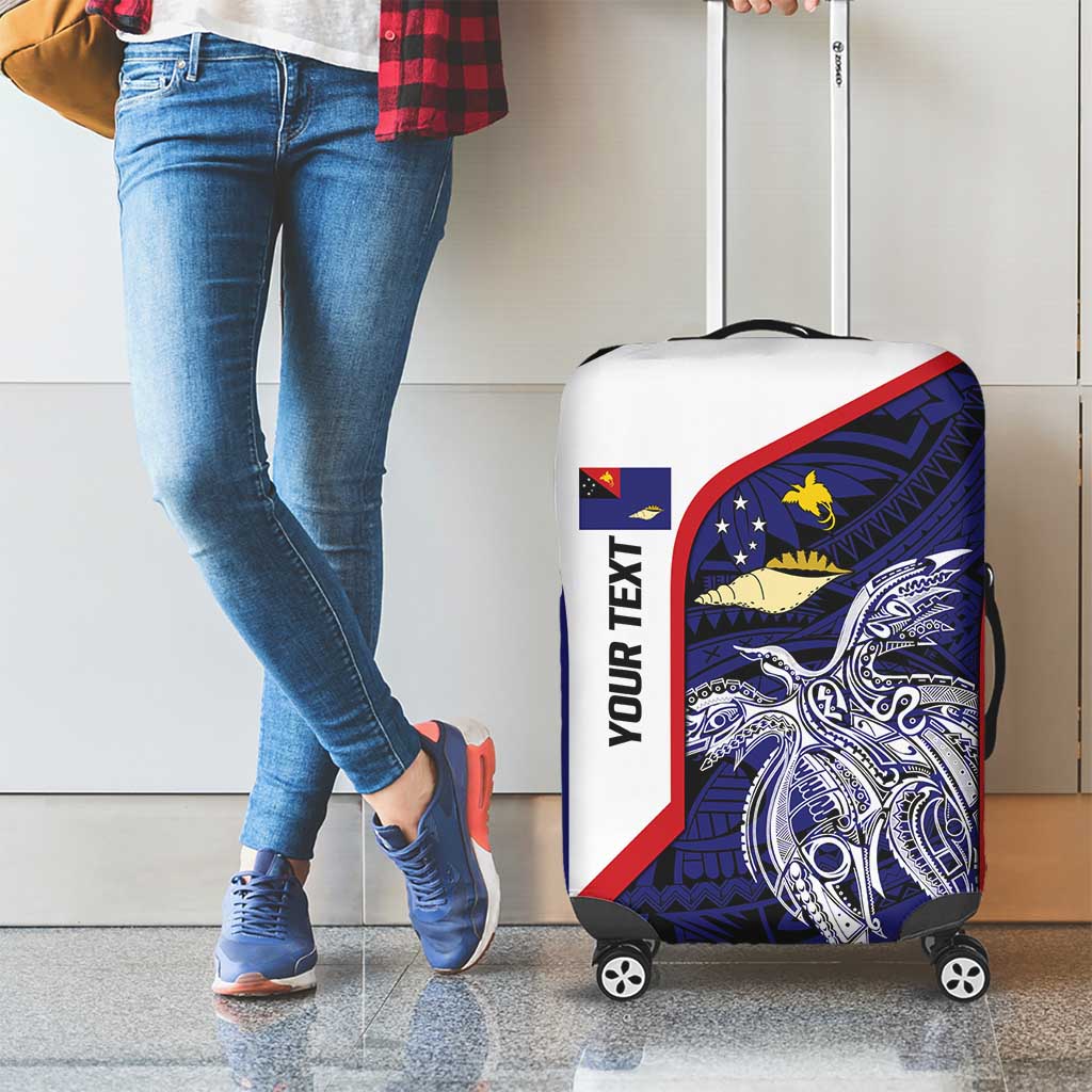 Personalised PNG West New Britain Province Luggage Cover Bird of Paradise Tattoo Flag Motif - Polynesian Pride
