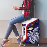 Personalised PNG West New Britain Province Luggage Cover Bird of Paradise Tattoo Flag Motif - Polynesian Pride