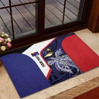 Personalised PNG West New Britain Province Rubber Doormat Bird of Paradise Tattoo Flag Motif - Polynesian Pride