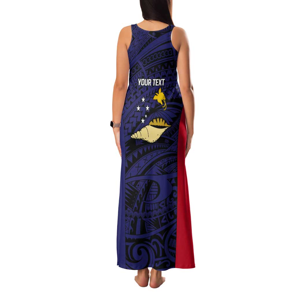 Personalised PNG West New Britain Province Tank Maxi Dress Bird of Paradise Tattoo Flag Motif LT9 - Polynesian Pride
