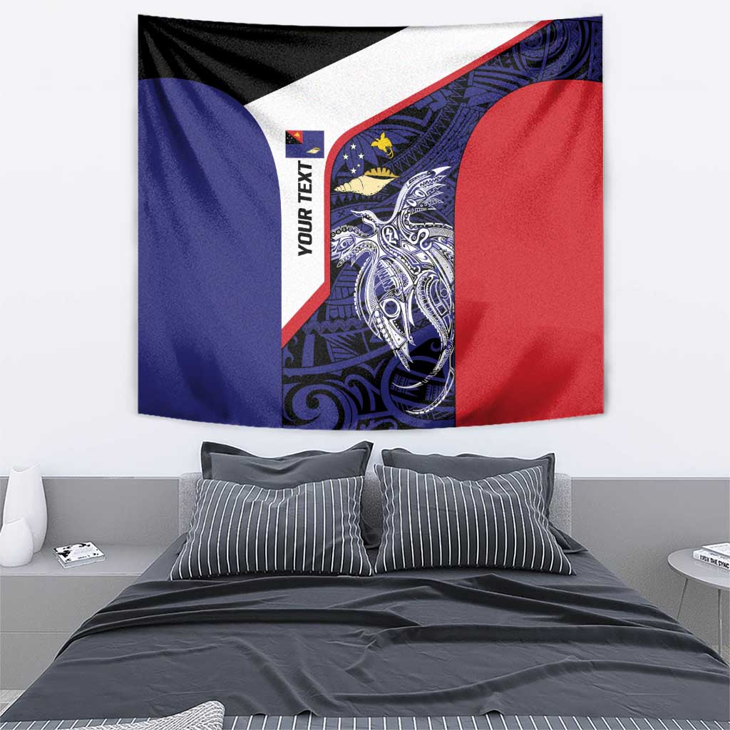 Personalised PNG West New Britain Province Tapestry Bird of Paradise Tattoo Flag Motif - Polynesian Pride