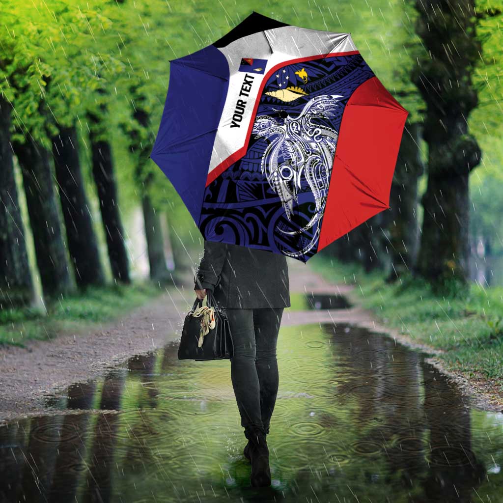 Personalised PNG West New Britain Province Umbrella Bird of Paradise Tattoo Flag Motif - Polynesian Pride