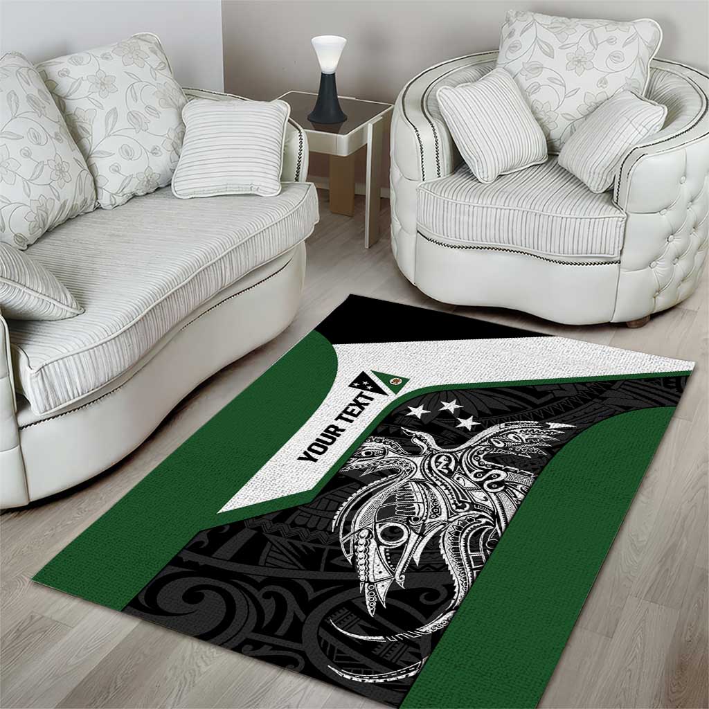 Personalised PNG Western Highlands Province Area Rug Bird of Paradise Tattoo Flag Motif LT9 - Polynesian Pride