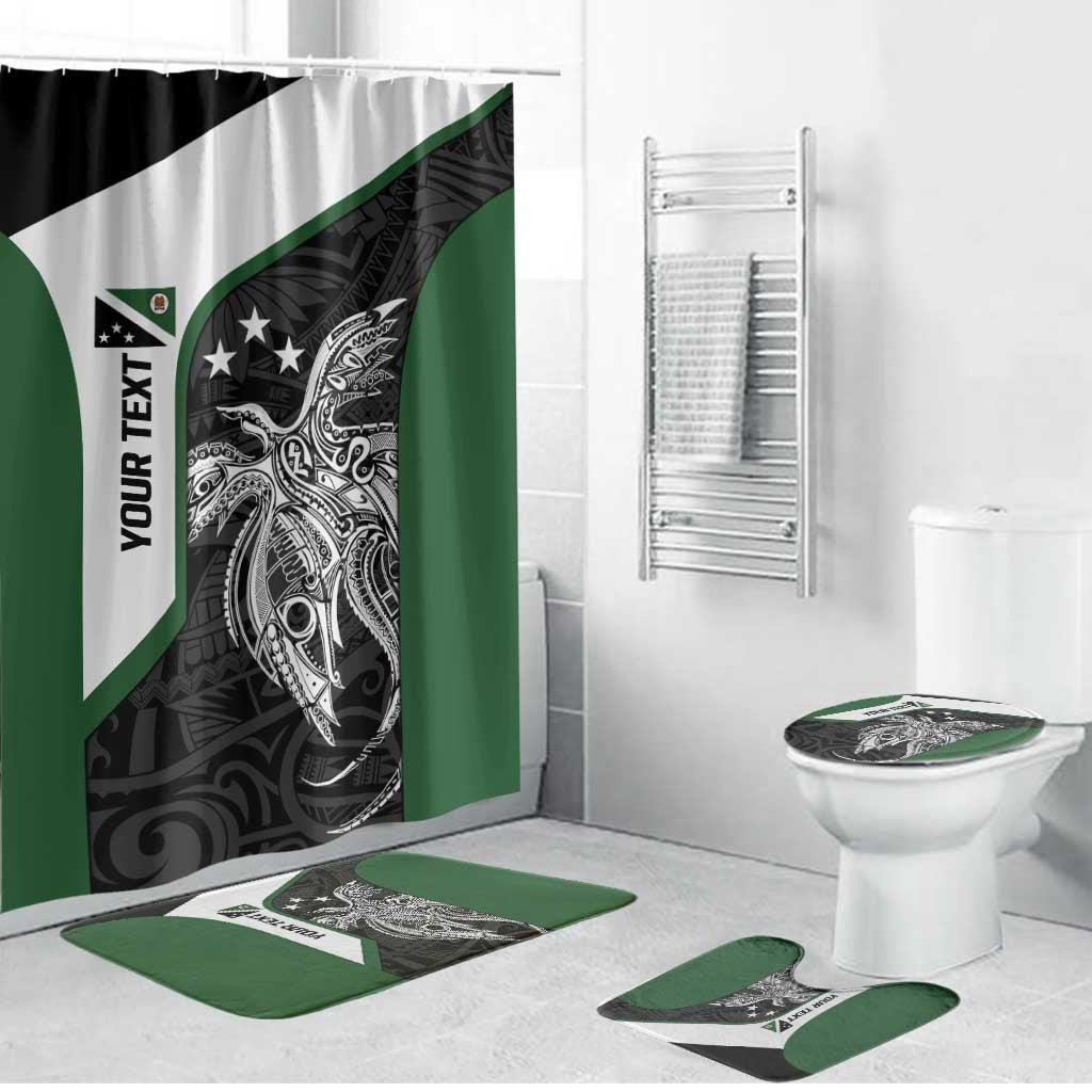 Personalised PNG Western Highlands Province Bathroom Set Bird of Paradise Tattoo Flag Motif - Polynesian Pride