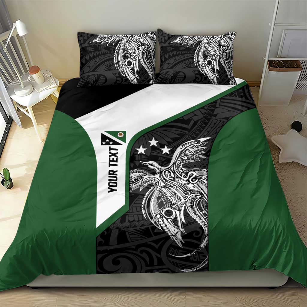 Personalised PNG Western Highlands Province Bedding Set Bird of Paradise Tattoo Flag Motif - Polynesian Pride