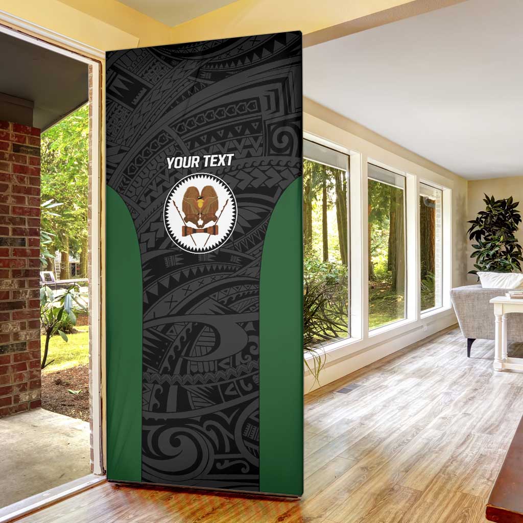 Personalised PNG Western Highlands Province Door Cover Bird of Paradise Tattoo Flag Motif - Polynesian Pride