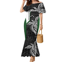 Personalised PNG Western Highlands Province Family Matching Mermaid Dress and Hawaiian Shirt Bird of Paradise Tattoo Flag Motif - Polynesian Pride