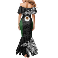 Personalised PNG Western Highlands Province Family Matching Mermaid Dress and Hawaiian Shirt Bird of Paradise Tattoo Flag Motif - Polynesian Pride