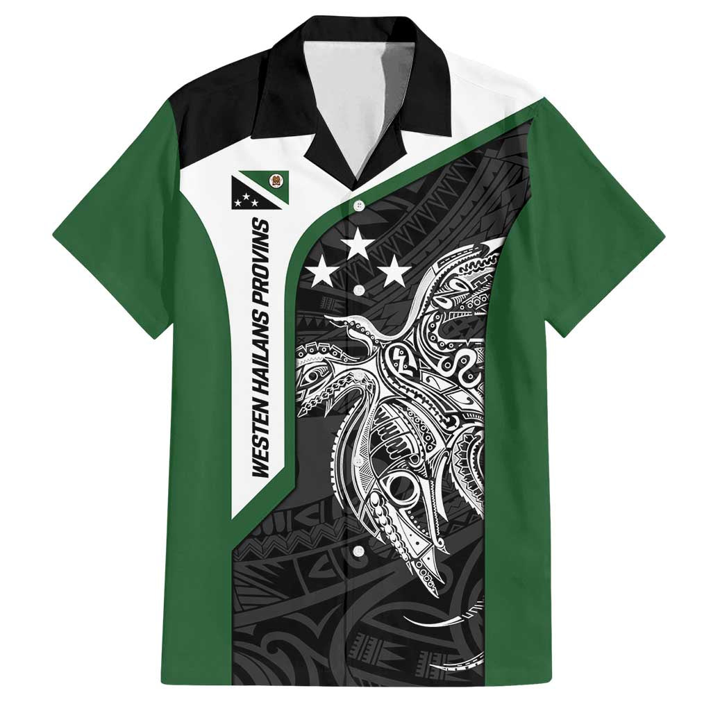 Personalised PNG Western Highlands Province Family Matching Tank Maxi Dress and Hawaiian Shirt Bird of Paradise Tattoo Flag Motif - Polynesian Pride