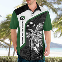 Personalised PNG Western Highlands Province Hawaiian Shirt Bird of Paradise Tattoo Flag Motif - Polynesian Pride