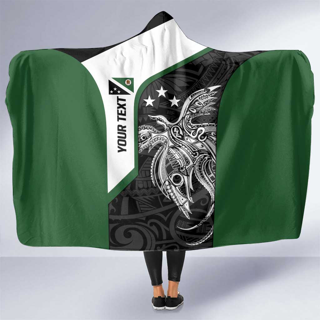 Personalised PNG Western Highlands Province Hooded Blanket Bird of Paradise Tattoo Flag Motif - Polynesian Pride